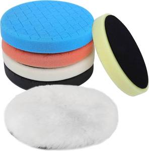 lot 3675 image: IPELY 6 Pcs 6 Inch Buffing Pads, Polishing Pads 6.5 Inch 165 mm Face for 6 Inch 150mm Base Plate Compounds, Buffer Pads for Polishing and Waxing
