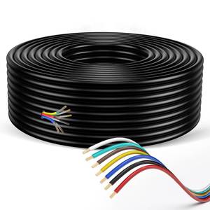 lot 3685 image: 7 Way Trailer Wire Heavy Duty 14 Gauge 7 Pin Trailer Wiring Harness Kit with Color-Coded PVC Jacket Flexible 7 Conductor Insulated Cable for RV, Camper, Truck, Boat, Utility Trailers (50 Feet)