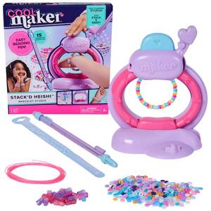 lot 3697 image: Cool Maker, Stackd Heishi Studio Bracelet Making Kit with Easy Beading Pen &amp Over 1200 Beads for Bracelets, Makes 15, Arts and Crafts Kids Toys for Girls Ages 7 and up