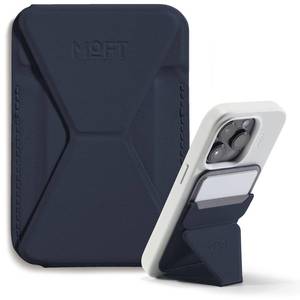 lot 3791 image: MOFT Magnetic Wallet Stand Compatible with iPhone 171615141312 Series, Angle Adjustment & Magsafe Compatible MOVAS Phone Stand,Navy Blue