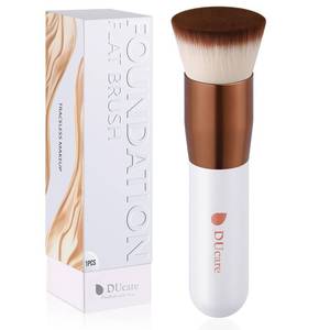 lot 3800 image: DUcare Foundation Brush,Flat Top Kabuki Brush Synthetic Professional Makeup Brush Liquid Blending Mineral Powder Buffing Stippling Makeup Tools, Rose GoldenWhite