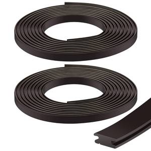 lot 3812 image: Wonderjune 75 Inch Shower Door Magnetic Strip Replacement Flexible Magnetic Strip Insert for Framed Semi Framed Swinging Glass Shower Doors, Black(2 Rolls)