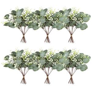 lot 3839 image: ZeKonan 40 Pcs Artificial Greenery Eucalyptus Stem Silver Dollar Leaves Baby Eucalyptus Leaves Suitable for Family Wedding Vase Centerpieces Bouquet Flower Arrangement