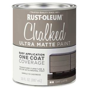 lot 3841 image: Rust-Oleum Oat Latte Chalked All-in-One Ultra Matte Paint  One Coat Coverage  No Primer, Sanding, Or Topcoat Needed  Easy Clean Up  Made in USA  30 OZ