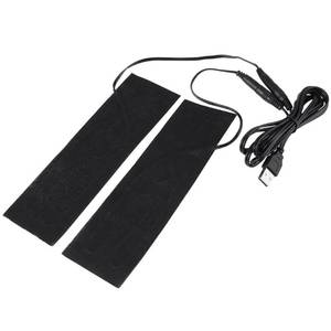 lot 3844 image: Portable Heating Pad 1 Pair Black USB Carbon Fiber Heating Mat 5V Electric Heating Film Heater Pads Heating Film Heat Pad for Warming Feet Knee Washable 35-50C