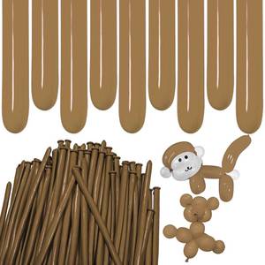 lot 3892 image: ZBYDNG Coffee Brown Long Balloons Premium 260 Twisting Animals Magic Balloons for Birthday Kids Wedding Party Supply 100pcs