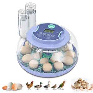 lot 4596 image: 18 Egg Incubator for Hatching Chicks, Automatic Egg Turner Holds 18 Eggs, Smart Incubator 360° Clear Window with Temperature and Humidity Display Egg Candler for Small Poultry Ducks Quails Eggs