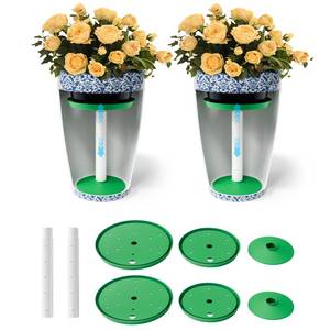 lot 4598 image: Somcthao Adjustable Height Planter Inserts for Large Pots, Tall Tapered Plant Riser for Inside Pots, (11-17 Rise, 6 Base, 8 or 10 Top) (2-Pack Short Lift 11-17 Rise)