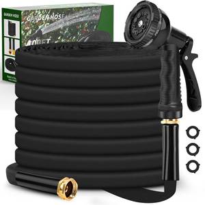 lot 4615 image: Itsonestep Garden Hose 100ft, 34 GHT Non-Expanding Water Hose Lightweight, Flexible Garden Hose with 10 Function Nozzle, Kink-Free, Sturdy, High-Pressure, Abrasion Resistant Hoses for Yard, Garden