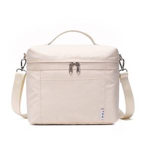 lot 4649 image: NOL Natural Organic Lifestyle Insulated Lunch Bags for Women Cooler Bag Lightweight Nylon Waterproof Lunch Box For Work�Medium, Cream