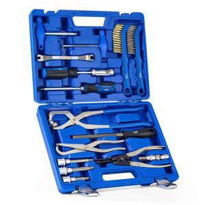 lot 4655 image: Orion Motor Tech Drum Brake Tool Kit, 15pc. Master Drum & Disc Brake Tool Kit with Brake Spring Pliers, Brake Caliper Brushes & Drum Brake Spring Tool, Brake Caliper Socket Set for Bolt Removal