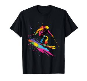 lot 4677 image: Colorful Skiing Ski T-Shirt 3X