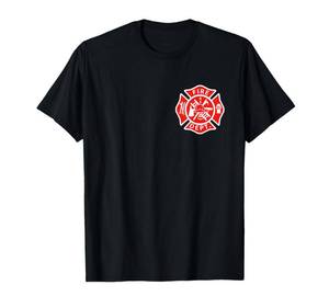 lot 4683 image: Fire Department Logo Uniform Fireman Symbol Firefighter Gear T-Shirt Large blue