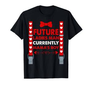lot 4692 image: Hearts Bow Tie & Suspenders Valentines Day Boys Toddler Kids T-Shirt XS