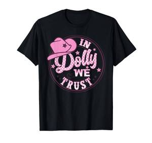 lot 4693 image: in Dolly We Trust Funny Pink Hat for Girls T-Shirt 2XL