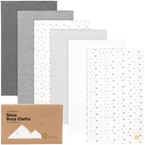 lot 4711 image: 6pk Shea Baby Burp Cloths for Baby Boys and Girls, Organic Burping Cloths for Babies, Newborn