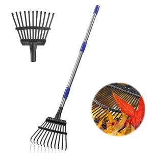 lot 4724 image: Garden Rake -Small Leaves Rakes for Gardening - 11 Metal Tines 8.5 Wide - 78 Long Handle Leaf Rakes for Lawns Heavy Duty for Yard Lawn Shrub Garden Beds