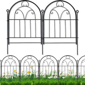 lot 4597 image: Garden Fence, 11ft(L) X 21in(H) 10 Pack Rustproof Metal No Dig Fence Panels, Garden Fencing Dog Fence Outdoor