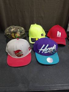 lot 4797 image: Sports Team Baseball Cap Collection - Charlotte Hornets Chicago Blackhawks Coca Cola Safety Hat