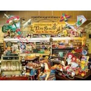 lot 4820 image: SunsOut Lori Schory An Old Fashioned Toy Shop 1000 pc XL Pieces Jigsaw Puzzle New