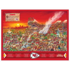 lot 4901 image: YouTheFan NFL Kansas City Chiefs Joe Journeyman Puzzle - 500 PC New
