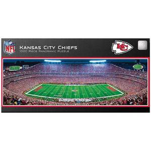 lot 4902 image: MasterPieces Puzzles - Kansas City Chiefs Stadium Panoramic Puzzle, Set of 1000 New