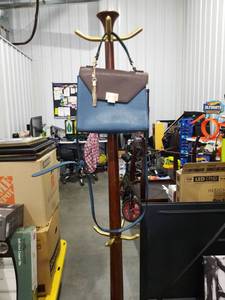 lot 4914 image: Dune London Two-Tone Structured Handbag with Chain Tassel