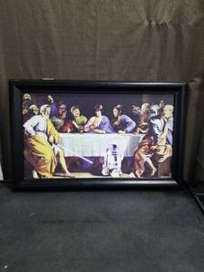 lot 4925 image: Star Wars Last Supper Framed Print