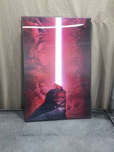 lot 4929 image: Lightsaber Lenticular Wood Wall Decor