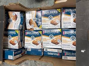 lot 64166 image: 31 Boxes CLIF BUILDERS Protein Bars Crispy Almond Salted Caramel, Reduced Sugar, Gluten Free, 6ct