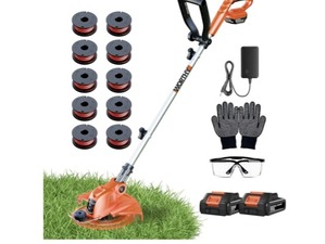 lot 4019 image: 21V Cordless String Trimmer & Edger, 12 Auto-Feed Grass Cutter with 2.5Ah Battery & Fast Charger