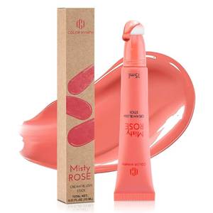 lot 4037 image: Color Nymph Liquid Blush For Cheeks, Liquid Makeup Blush Beauty Wand High Pigment Flushed Cheeks Hydrating Cream Blusher For Radiant Fine Texture Lasting Easy Makeup Blending - Natural Pink Blusher