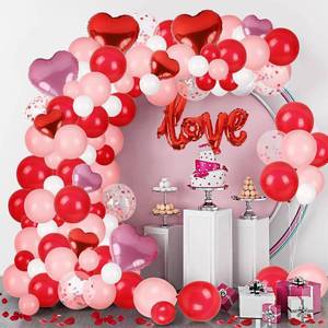 lot 4062 image: DR.DUDU 263 Pcs Valentines Day Balloon Arch Kit Decorations, PinkWhiteRed Balloons Garland Decor with LOVE Heart Balloon Rose Petals for Mothers Day Party Birthday Wedding Proposal Anniversary