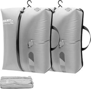 lot 4115 image: 2 Pack Reusable Vacuum Bags for Travel,Waterproof Professional IP67 Zipper Reusable Vacuum Compression Bags,Space Saver Bags for Suitcases Backpack(No Pump)