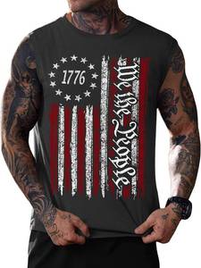 lot 4123 image: Mainfini Men American Flag Tank Top Muscle Graphic Gym Workout USA Sleeveless Tee Shirts SIZE L