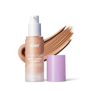 lot 4153 image: JOAH Crystal Glow Peptide-Infused Foundation, 2-in-1 Multitasking Korean Makeup with Blurring Face Primer, Luminizer, Hydration & Skin Defense for a Flawless Finish, 1.01 Oz, Medium Neutral