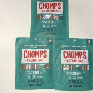 lot 4156 image: 3 Bags CHOMPLINGS Italian-Style Beef Sticks - 6ct0.5oz