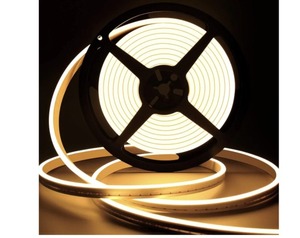 lot 4158 image: Lamomo LED Neon Lights, 12V Warm White Dimmable LED Strip Lights, 16.4ft5m Waterproof LED Neon Rope Lights, Silicone 3000K Neon LED Strip for Bedroom Indoor Home Decor