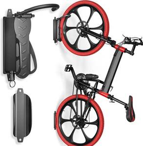 lot 4163 image: Goovilla Swivel Bike Wall Mount 4 Pack, Space Saving Bike Hangers for Garage with Screw and Easy Installation, Metal Vertical Bike Rack Wall Mount Holds up to 66.2lbs with No-scratch Protection, Black