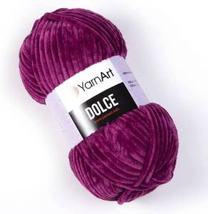lot 4179 image: Yarn Art Dolce Yarn 100% MicroPolyester Velvet Blanket Amigurumi Super Bulky 6 Baby Chenille Yarn (1 Skein, 766)