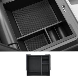 lot 4180 image: Center Console Organizer Box Compatible with 2025 2026 Toyota 4Runner Armrest Cubby Drawer ABS Storage Box with Silicone Pads for 4 Runner Accessories