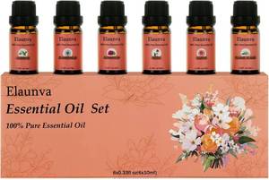 lot 4203 image: Essential Oils Set,100% Pure Natural,6 Scents(CloveChamomileRoseJasmineGeraniumYlang Ylang),for Aromatherapy and Home Fragrance,Aroma Therapy Oil,Gift (0.33Fl Oz6, Flower Set)