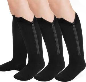 lot 4211 image: Plus Size Compression Socks for Women Men Wide Calf LXL-5XL (15-20mmhg) Knee High Socks Support Compression Stockings for Nurses and Flying