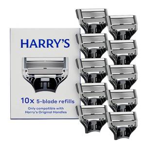 lot 4235 image: Harrys Original Razor Blades for Men - 10 Count - Premium Razor Blade Refill Cartridges - German Engineered