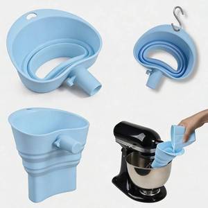 lot 4264 image: Large Flour Funnel for KitchenAid Mixer, Upgraded Stand Mixer Attachment with Stable Design, No Spill Baking Tool, Wide Mouth Silicone for Easy Ingredient Pouring