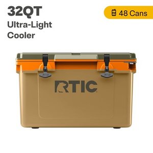 lot 3886 image: RTIC 32 QT Ultra-Light Hard-Sided Ice Chest Cooler, Trailblazer, Fits 48 Cans - Retail $159
