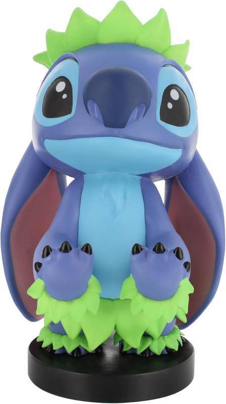 lot 292 image: Exquisite Gaming Stitch Phone Holder & Controller Stand, 8.5 in Hula Figure, Disney Licensed
