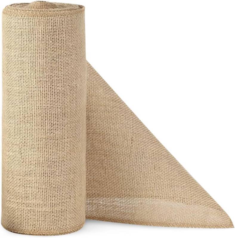 lot 14017 image: Burlap Table Runners- 12inx10yards- Burlap Cloth Roll Used for Dining Runners, Crafts, Dresser Cover & Sackcloth - Natural Jute Runner Suitable for Event Decor, Thanksgiving Table & Weddings