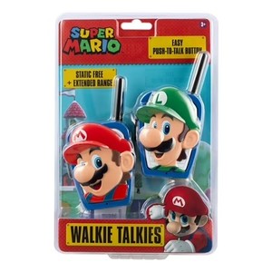 lot 3955 image: Super Mario Extended Range Walkie Talkies - Action Figures - Push to Talk Button, Children Ages 3