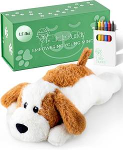 lot 4297 image: Heatable Weighted Plush Puppy Dog   Cozy Comfort & Security, Soothing Stuffed Animal for Kids & Toddlers, Compact 1.5 lbs   Perfect for Cuddles